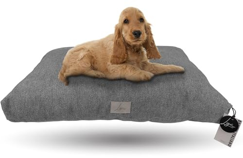 Ligo Tommy Elegance - Cuscino Materasso per Cani in tessuto Realizzato artigianalmente in Italia. Cuccia lettino Materassino per Cane Sfoderabile Lavabile.(M: 100 x 60 cm, SOFT GRIGIO)