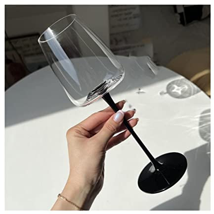 CTCOIJRN Bicchiere da Vino in Vetro Bicchiere da Vino Rosso in Cristallo Francese for la casa in Vetro Nero Alto Medievale Vintage Bicchiere da Vino Bordeaux