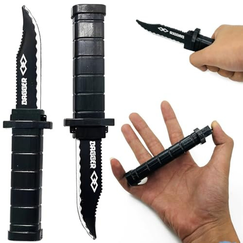 XYTAHDM Coltello Pugnale a Scomparsa, 2 Pz Pugnale in plastica, Coltello Finto Divertente Bambini Adulti Scherzo Parodia Falso Coltello Trucco Puntelli, Pesce d'aprile,scherzi di Halloween