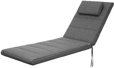 Bjird - Liegenauflage, Auflage Gartenliege 195x60x7 cm - Polsterauflage für Sonnenliege, Auflagen für Deckchair - wasserabweisend, doppelseitig - Graphit
