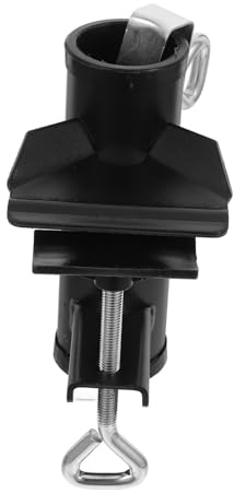 Alasum Support De Parasol Robuste Pince pour Parasol De Plage Et Table, Fixation Réglable Anti-Vent, Compatible Mâts Variés, Porte-Parasol Extérieur Camping Et Terrasse