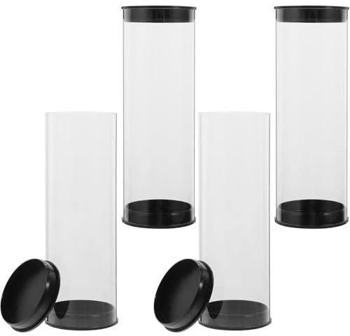 STOBAZA Golf Ball Display Tube Plastic 4pcs Organizer for Sports Outdoor Storage and Golf Bag