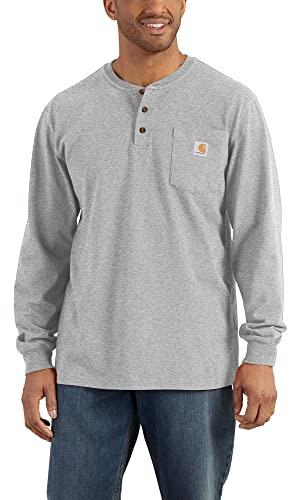 Carhartt - Chemise de travail à poches Henley pour homme - Gris - Taille 4XL