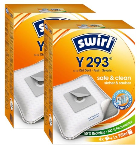 2 x Swirl Y 293 MP Plus AirSpace Staubsaugerbeutel passend fürStaubbeutel Microvlies