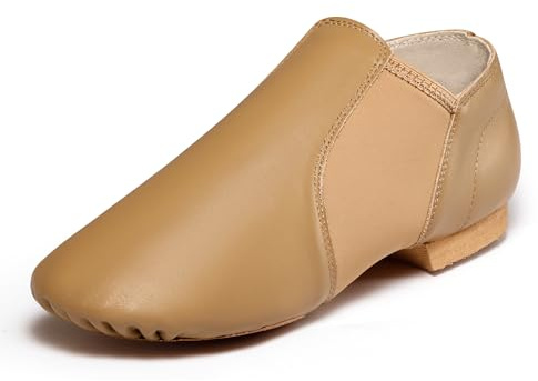 ARCLIBER Brown Jazz Shoes for Women/Big Kid Slip On 7M US
