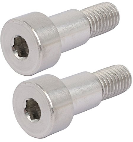 uxcell 304 Stainless Steel Hex Socket Shoulder Bolt 12mm Shoulder Dia 16mm Shoulder Length M10 Thread 2PCS