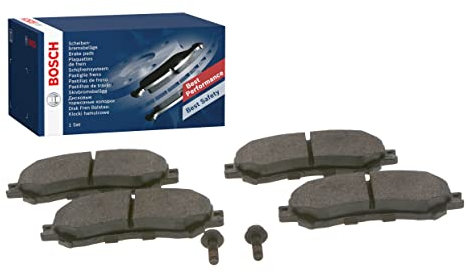 Bosch BP1737 - Pastiglie Freni Auto, Asse Anteriore - Qualità Bosch - Riduzione del Rumore e della Polvere - Certificazione ECE-R90 - Senza Rame - 1 Confezione da 4 Pastiglie - Con Accessori