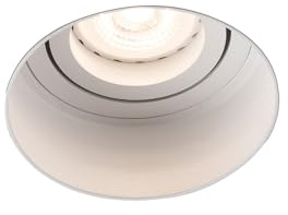 Faro Barcelona 40110 - HYDE R Empotrable blanco redondo orientable sin marco