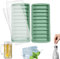 LessMo 2 Piezas Bandejas para Hielo,10palitos, Bandeja Hielo de Silicona Fácil Liberación, Bandejas de Hielo de Silicona con Tapas, Certificado LFGB sin BPA, para Whisky Cócteles Agua Cola
