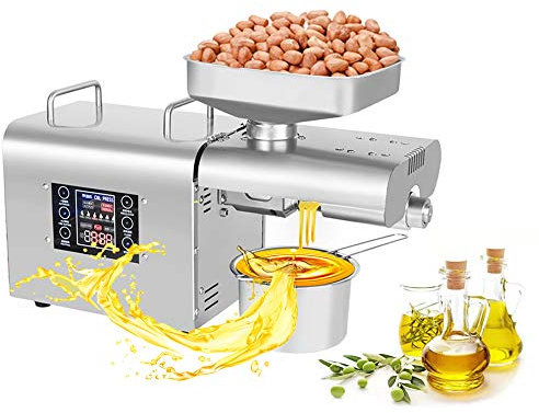 Fayelong Estrattore D'olio Automatico,Pressa Elettrica per Olio Macchina per mandorle,Semi di Camelia,Semi di olivo,Semi di Lino,Semi di Girasole,Arachidi,Semi di Perilla 2000W Acciaio Inossidabile