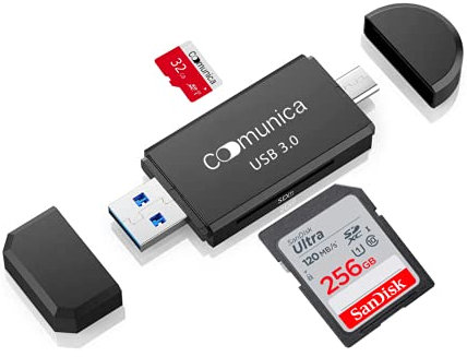 Lettore Sd Card Usb 3.0 [Supporto Otg] Adattatore Micro Sd e Lettore Schede Sd Compatibile con Windows/Android Card Reader per Trasferimenti Pratici e Veloci