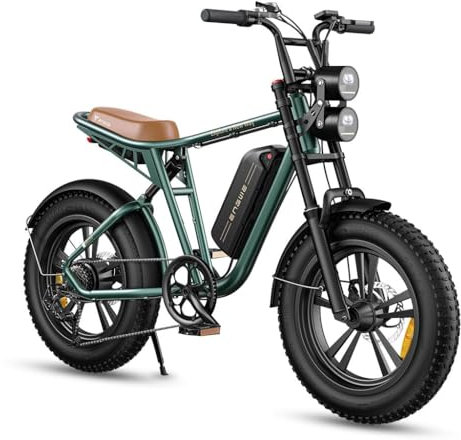 ENGWE E Bike Herren Elektrofahrräder-Ebike mit einem Akku/ 2 Akkus, E-Bike 20 * 4.0 Zoll Fette Reifen, Ebike Herren bis zu 75km/150km/90km/170km, Elektrofahrrad 7-Gang, M20/M1
