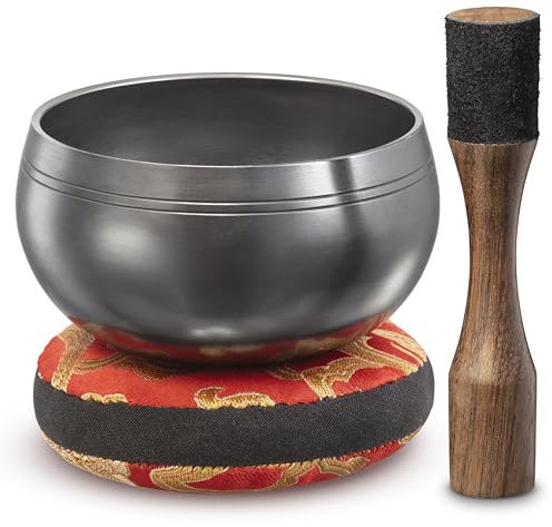 Ciotole Tibetane dal Design Autentico e Semplice – Campana Sonora – Ciotola da Meditazione Accordata a Mano per il Rilassamento