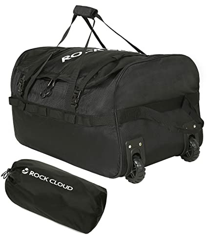 ROCK CLOUD Foldable Wheeled Duffel Bag 85L with Wheels Large Rolling Duffle Bag Packable for Travel Sports Camping