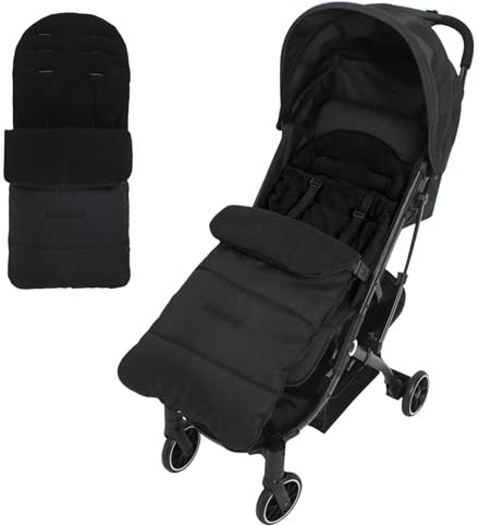 Geoyien fußsack kinderwagen, fußsack, fusssack kinderwagen baby, winterfußsack kinderwagen, Kinder Winterfußsack 80cm, Universal Fusssack für Kinderwagen Sportsitz Babyschale (schwarz)