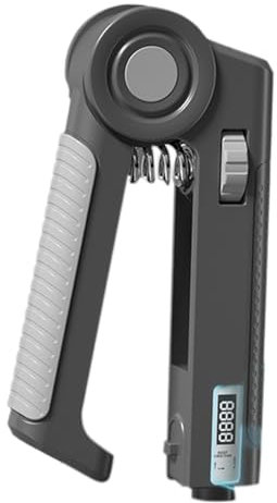 Handtrainer, elektronischer Muskeltester, Handgriffdynamometer, genaue Kraftmessung, praktische Digitalanzeige, 18 x 20 x 3 cm, für Fitness