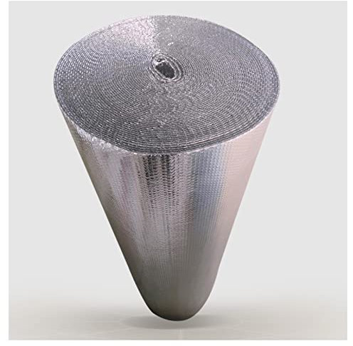 Panneaux d'isolation réfléchissants à bulles – Double rouleau réflecteur en aluminium pour radiateur pour réflexion de la chaleur et efficacité énergétique dans les murs, abris de jardin, portes, sols
