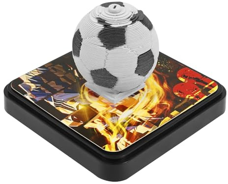 Calendrier 3D à déchirer 2026 365 jours Calendrier de bureau avec lumières Socle Utilisez des sculptures en papier d'art Time Piece Calendar pour créatifs Cadeaux de Noël (Football)