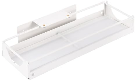 Organizador de gabinete extraíble, cesta deslizante lateral debajo del fregadero, estante de almacenamiento deslizante de acero al carbono con adhesivo fuerte, diseño delgado