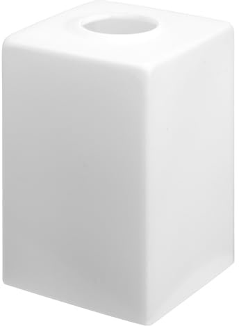BIUDECO Paralume da Parete in Vetro Opalino E27 Quadrato per Lampada da Tavolo e Applique, Protezione Trasparente Bordi Lisci, Tonalità Chiare per Illuminazione Ambientale Morbida e