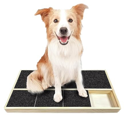 Genérico Tappetino da grattare per cani: tappetino da grattare per la cura della tavola da allenamento in legno, snack per dolcetti, cuscinetti portatili per animali domestici per