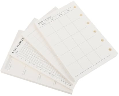 COMPUKAS 200 St Planner Refill Paper Undated Daily Weekly Monthly To Do List Inserts Precise Fit Loose Leaf Sheets For Binder Compact And Seamless Compatibility Pages