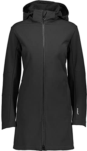 CMP - Damenparka mit Kapuze und Reißverschluss, Schwarz, XS