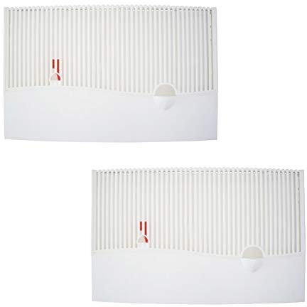 a1650 Lot de 2 humidificateurs d'air avec indicateur de niveau d'eau à fixer au radiateur + 12 inserts spéciaux en non-tissé pour pièces/appartements jusqu'à 40 m²