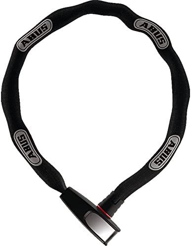 ABUS Kettenschloss Catena 6806K – Leichtes Fahrradschloss aus gehärtetem Stahl mit modischem Textilschlauch – ABUS-Sicherheitslevel 6 – 75 cm – Schwarz