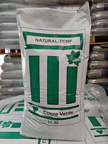VIALCA Torba per Giardinaggio Biologica Confezione LT.80 - Torba BIONDA 0-40 Natural Torf Sacco LT.80