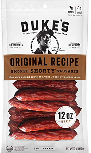 Duke's Pork Original Smoked Shorty Sausages, 7g Protein Per Serving, 12 oz.