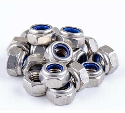 Sicherungsmuttern M12 Edelstahl A2 - DIN 985- Stopmuttern - Selbstsichernde Muttern - Metrisch Sechskantmutter - Niedrige Form mit Klemmteil (Gewinde: M12; Menge: 25 St.)