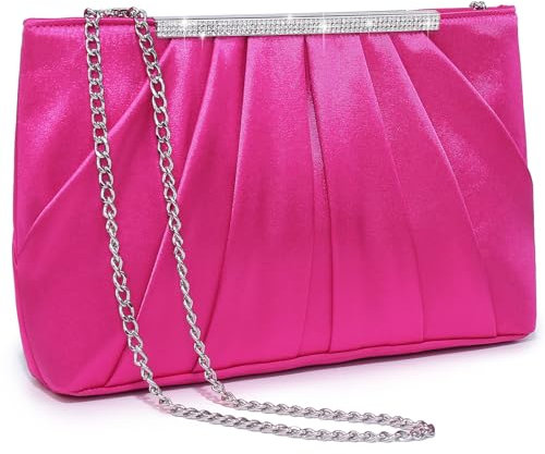 Dasein Women's Pleated Evening Clutch Purse, Elegant Formal Handbag