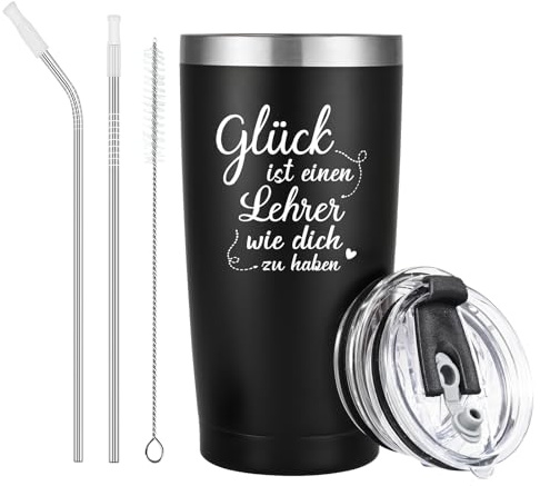 Livole Lycka är en lärare som du hab, lärargåva jul, presenter till lärare, lärare, män, avskedspresent lärare grundskola, 600 ml kaffemugg to go termo, vinmugg