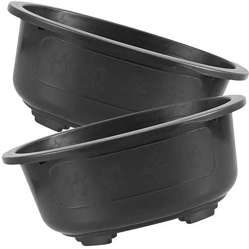 Milisten 2 PièCes Grand Pot De Fleur Plastique Noir 15 Pouces Pot Jardin Oval pour Bonsaï Et Plantes D'IntéRieur ExtéRieur