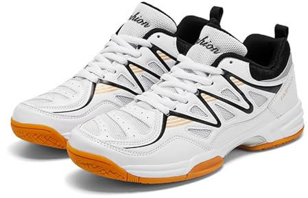 Hixingo Badmintonschuhe Männer Tennisschuhe Herren Damen, Squashschuhe Unisex Hallen- & Fitnessschuhe Eva Gepolsterte Sohle Sneakers Herren Turnschuhe für Tennis, Badminton, Volleyball, Usw