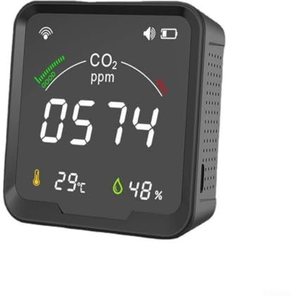 Monitor de calidad del aire, detector de dióxido de carbono 3 en 1, alarma para Tuya WiFi, sensor de temperatura interior y humedad