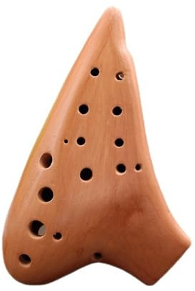 Double Ocarina AC Tuned Multiple Tubes Alto C Handmade Red Pottery