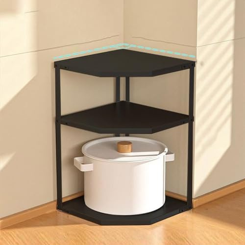 Keenso Mensole da salvaspazio. Rastrelliera per Pentole in Acciaio Al Carbonio Resistente e Robusta per Pentole, Padelle e Angoli Difficili da Raggiungere (#4)