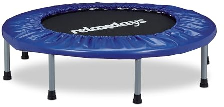Trampolín de Interior Relaxdays, Ø 95 cm, minitrampolín Plegable hasta 100 kg, Deporte y Gimnasia
