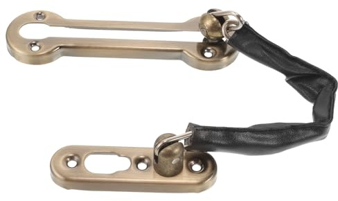 Lurrose Chaîne de Verrouillage de Porte Intérieure en Acier Inoxydable Épais, Grosse Taille, Verrou de Sécurité Renforcé pour Serrure de Porte D'entrée, Serrure à Chaîne Anti-effraction