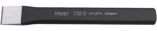 HAZET Burin plat 730-5 I 175 mm I Forgé I Trempé à cœur I Tranchant de burin affûté I Pour l'enlèvement de matière et l'usinage des matériaux les plus divers'.