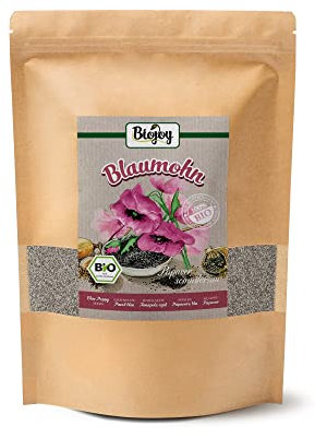 Biojoy BIO-Blaumohn Samen (1 kg), ganze Mohnsamen zum Backen