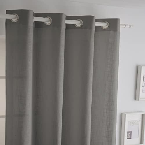 Antilo Cortina confeccionada con ollaos Italy - Color Gris - 140x270 Cm