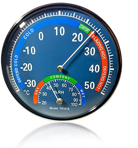 Thermomètre hygromètre analogique pour intérieur et extérieur pour serre