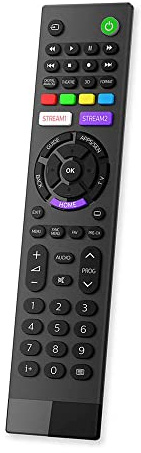 Philips SRP4020/10 - Mando a Distancia de Repuesto, Sustitución del Mando del TV Sony, Compatibilidad Total con Sony y TV Philips, Smart TV, LCD, LED, Plasma, ect.., Color Negro