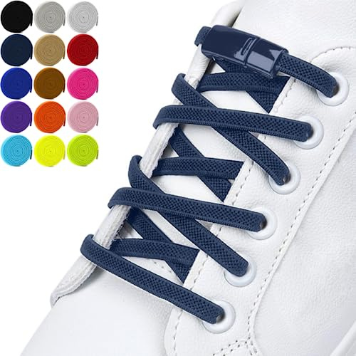 Lacci Scarpe Elastici Piatti con Chiusura Magnetica – Senza Nodi per Adulti e Bambini – Stringhe Elastiche Facili da Usare per Scarpe Sportive, Casual, Running