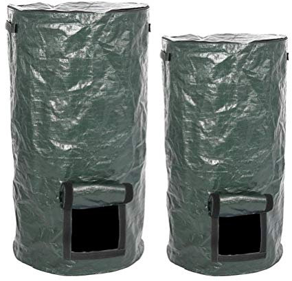PE Compost Bag, Environmental Compost Bag Garden Waste Bin Homemade Organic Ferment PE Bag for Home Composting, Helps to Reduce Waste (45 x 80CM)