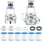 2 Stück Wasserfilter für Wasserhahn, 360° Wasserhahn Filter, Wasserfilter Wasserhahn mit 4 Stück Baumwollfilterelement, Wasserhahn Verlängerung, Wasserhahn Entkalker Aufsatz für Küche Badezimmer (A)