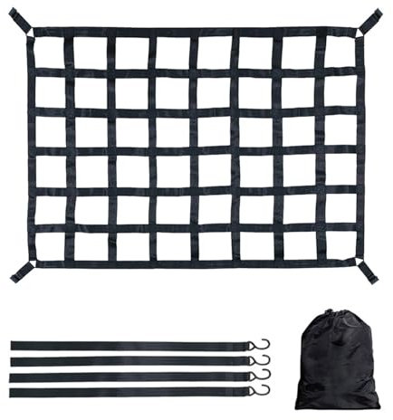 Red De Carga Pesada, 127 * 106cm Red De Carga para Camionetas Elástica Red para Equipaje Ajustable Red Organizadora Sujeción De Carga para SUV Van Carro Automóviles Universal